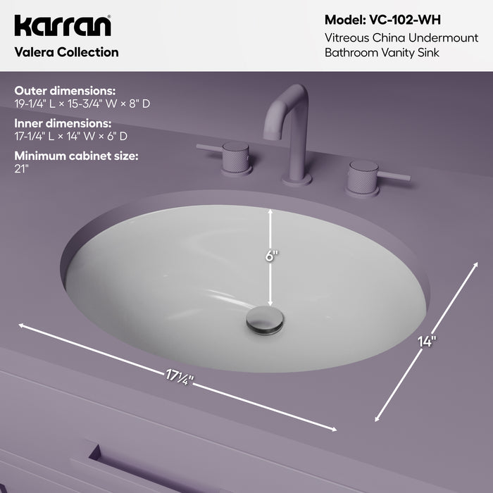 Vitreous China White Bathroom Sink 4