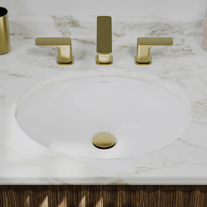 Vitreous China White Bathroom Sink 5