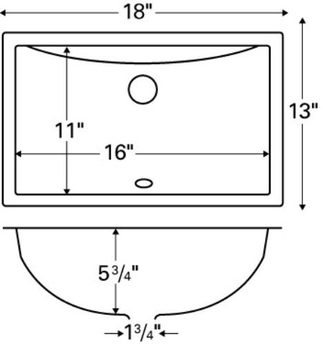 Vitreous China White Bathroom Sink 3