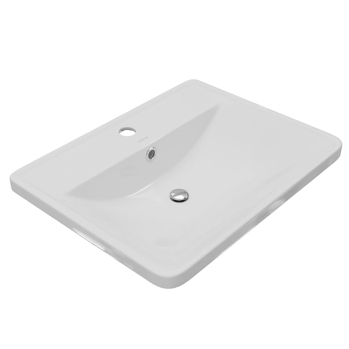 Vitreous China White Bathroom Sink 6