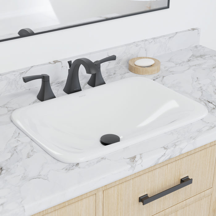Vitreous China White Bathroom Sink 5
