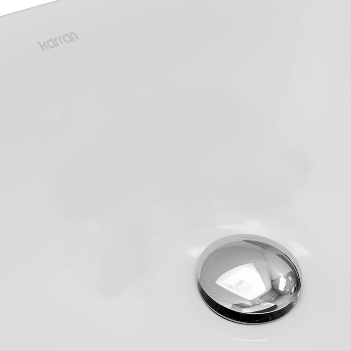 Vitreous China White Bathroom Sink 7