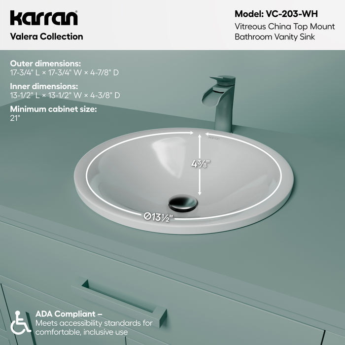 Vitreous China White Bathroom Sink 4