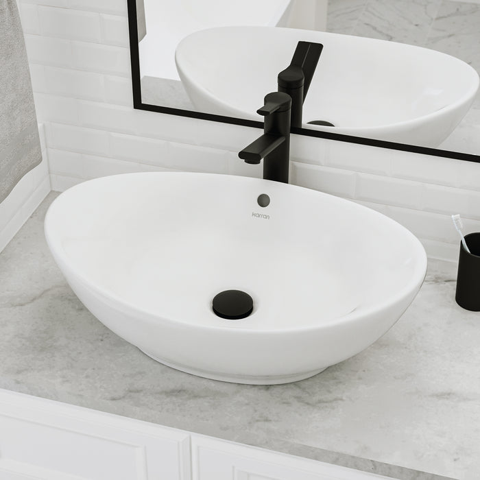 Vitreous China White Bathroom Sink 5
