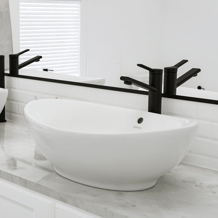 Vitreous China White Bathroom Sink 8