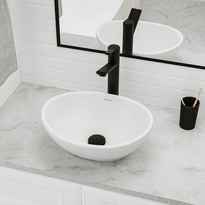 Vitreous China White Bathroom Sink 5