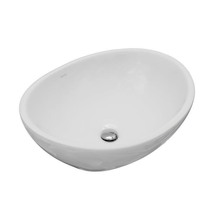 Vitreous China White Bathroom Sink 6