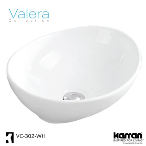 Vitreous China White Bathroom Sink 3