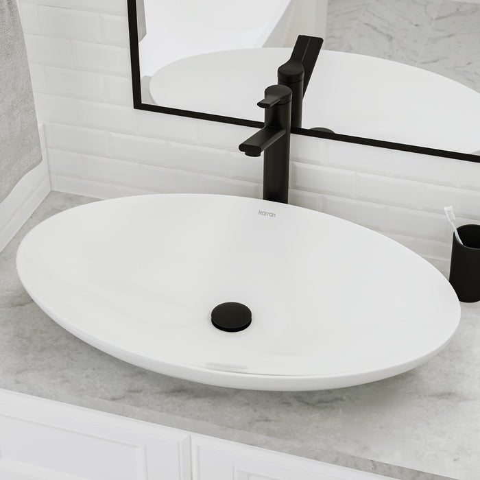 Vitreous China White Bathroom Sink 5