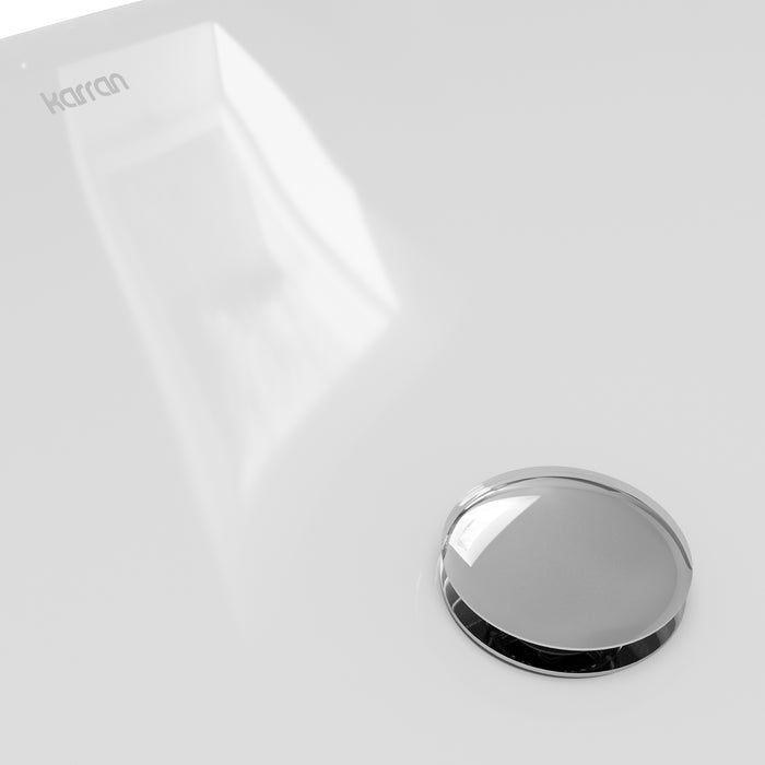 Vitreous China White Bathroom Sink 7