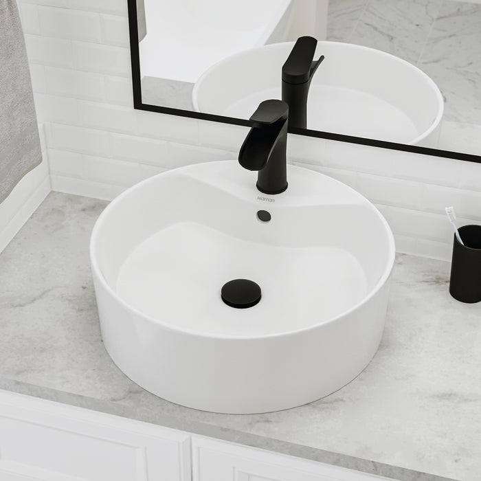 Vitreous China White Bathroom Sink 5