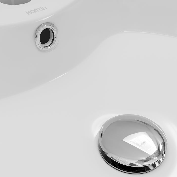 Vitreous China White Bathroom Sink 7