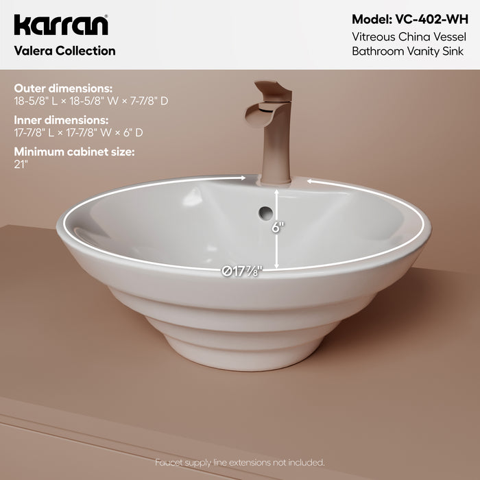 Vitreous China White Bathroom Sink 4