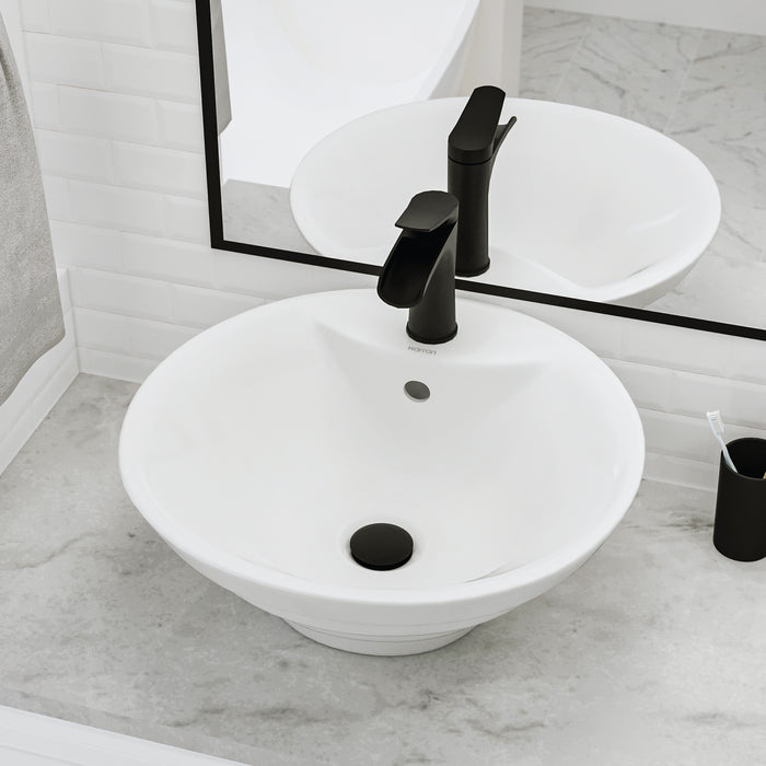 Vitreous China White Bathroom Sink 5