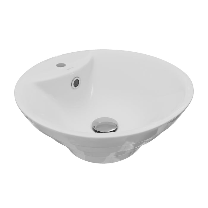 Vitreous China White Bathroom Sink 6