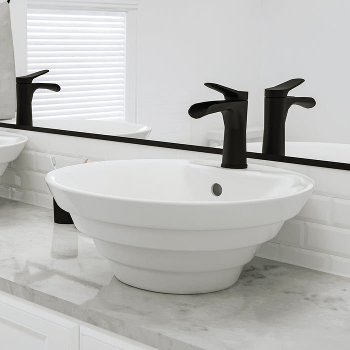 Vitreous China White Bathroom Sink 8