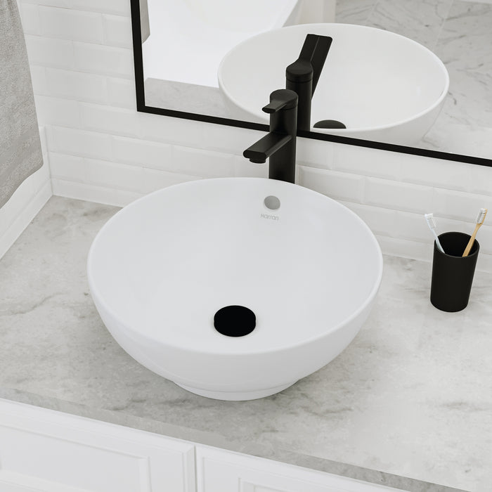 Vitreous China White Bathroom Sink 5