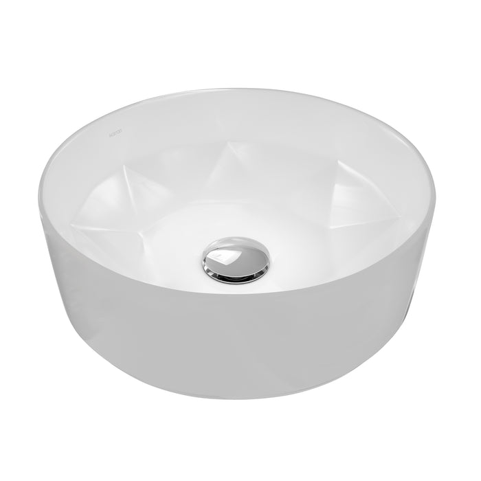 Vitreous China White Bathroom Sink 6