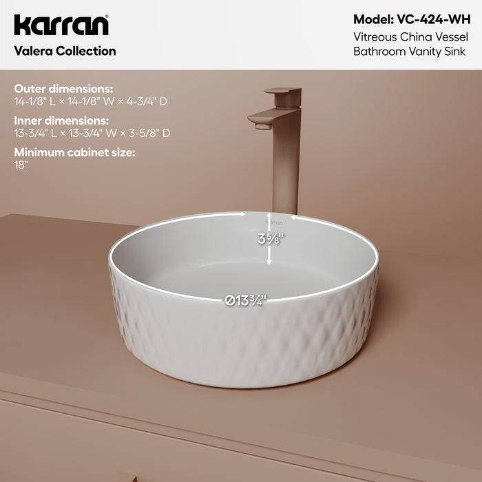Vitreous China White Bathroom Sink 4