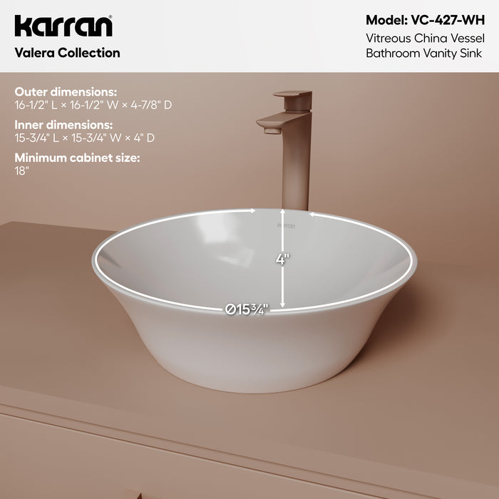 Vitreous China White Bathroom Sink 4