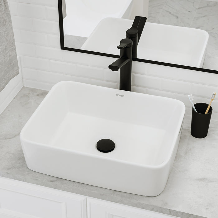 Vitreous China White Bathroom Sink 5