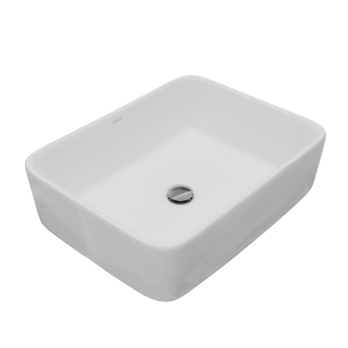 Vitreous China White Bathroom Sink 6
