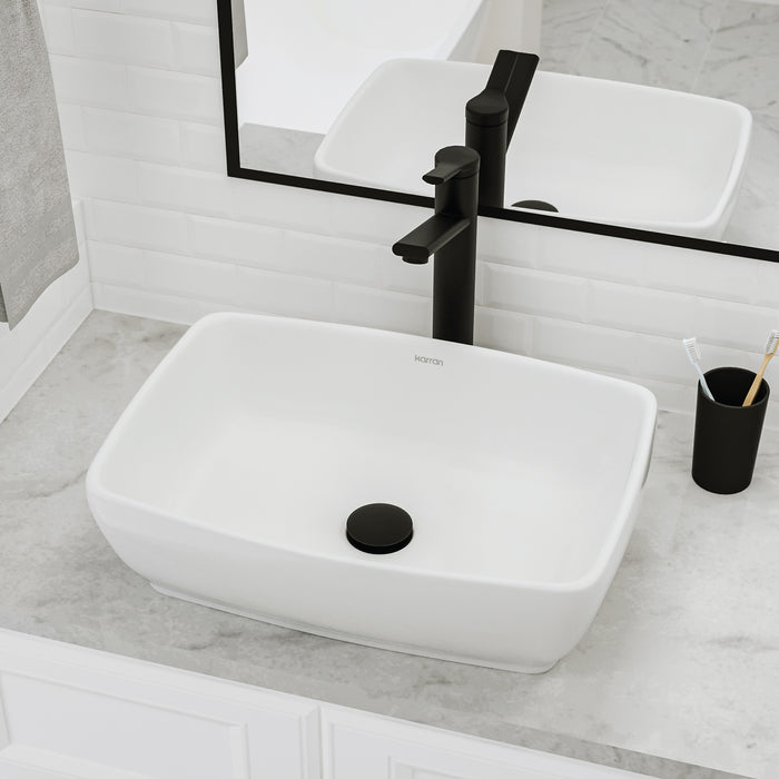 Vitreous China White Bathroom Sink 5