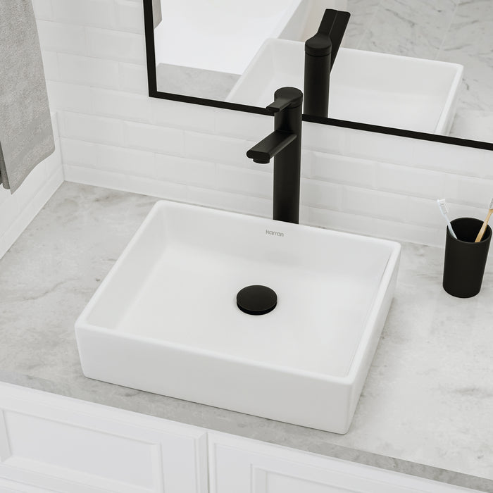 Vitreous China White Bathroom Sink 5