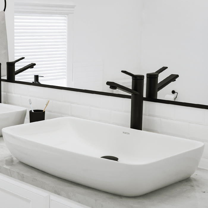 Vitreous China White Bathroom Sink 8