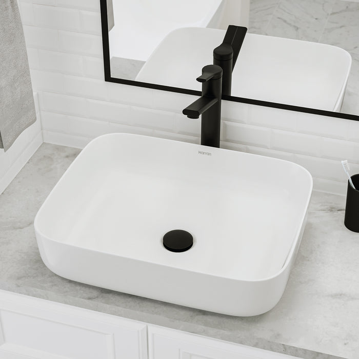 Vitreous China White Bathroom Sink 5