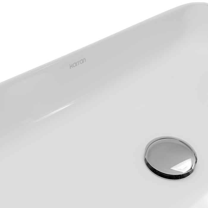 Vitreous China White Bathroom Sink 7