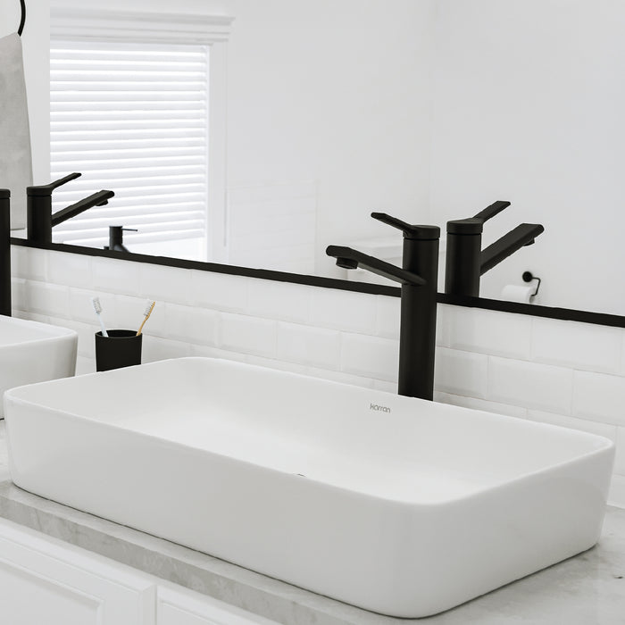Vitreous China White Bathroom Sink 8