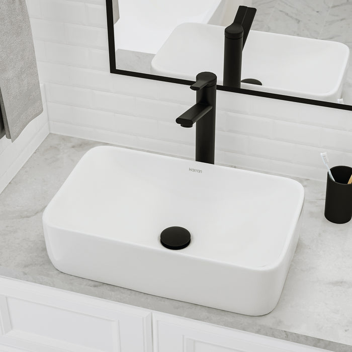 Vitreous China White Bathroom Sink 5