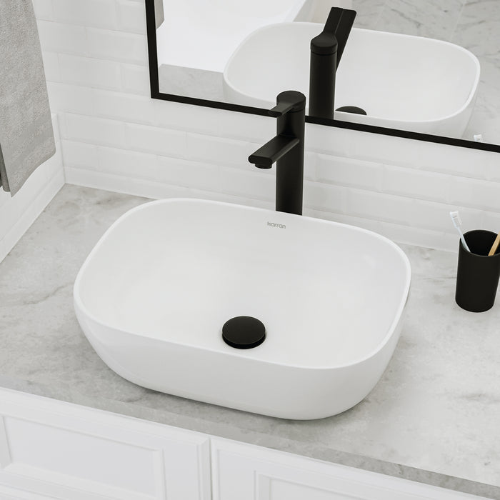 Vitreous China White Bathroom Sink 5