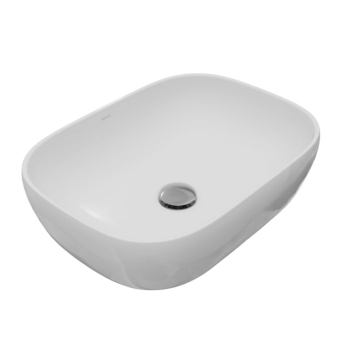 Vitreous China White Bathroom Sink 6