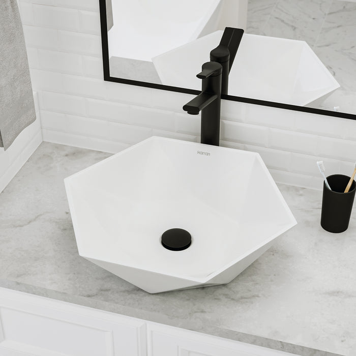 Vitreous China White Bathroom Sink 5