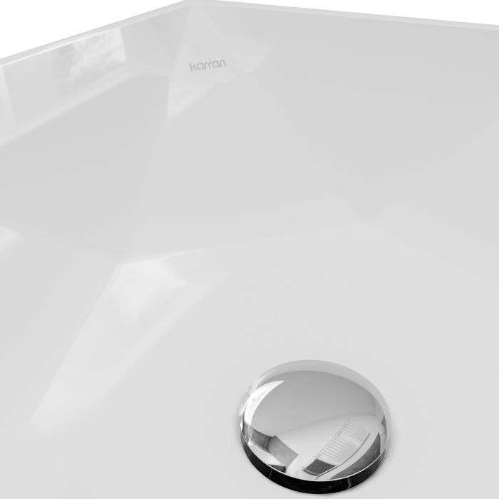 Vitreous China White Bathroom Sink 7