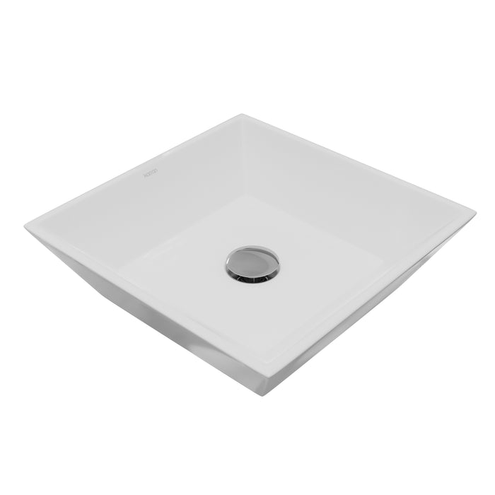 Vitreous China White Bathroom Sink 6