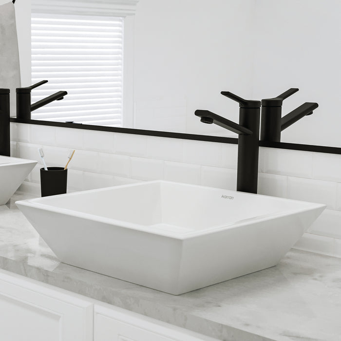 Vitreous China White Bathroom Sink 8