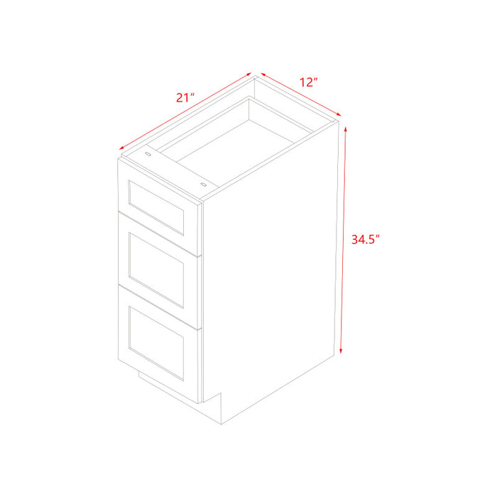 Mallorca Dolphin Gray Wood Drawer Base Cabinet 4