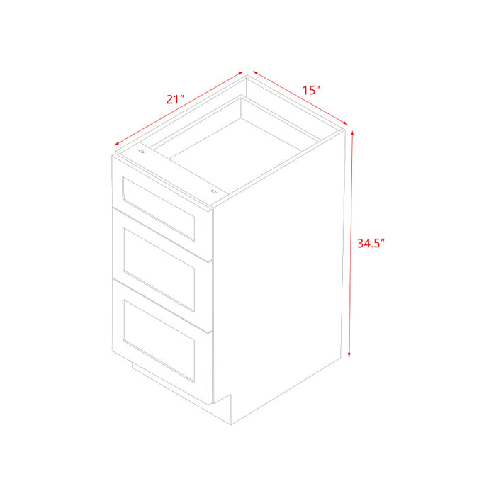 Mallorca White Wood Drawer Base Cabinet 4