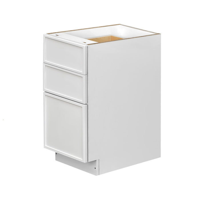 Shady White Wood Drawer Base Cabinet 1