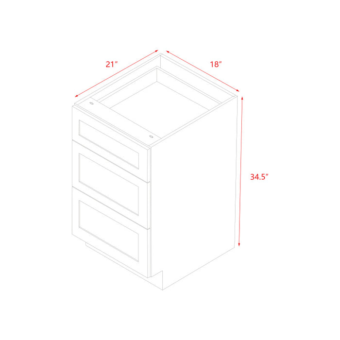 Mallorca White Wood Drawer Base Cabinet 4