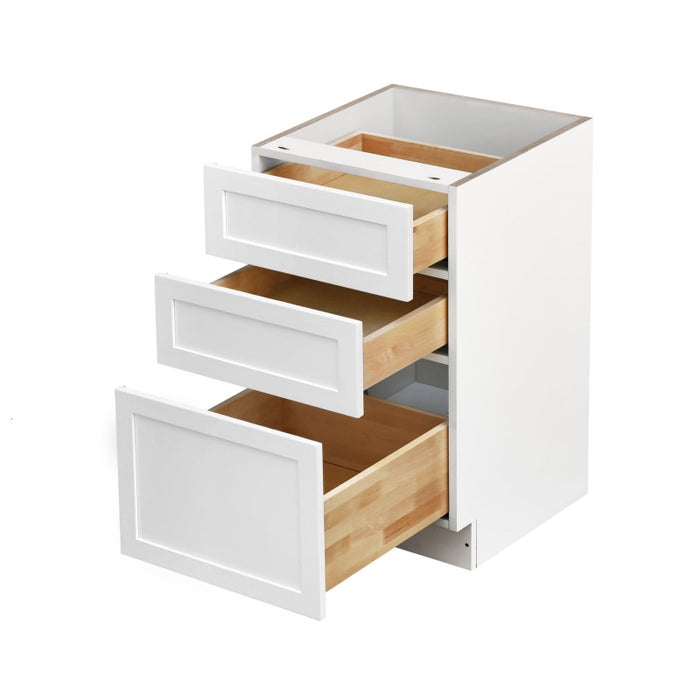 Mallorca White Wood Drawer Base Cabinet 2