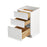 Shady White Wood Drawer Base Cabinet 2