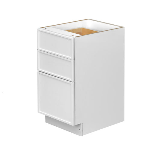 Shady White Wood Drawer Base Cabinet 1