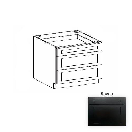 VDB18 Wood Raven Vanity Drawer Base Raven 1