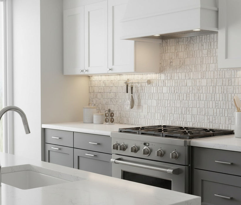 Vera Marble Carrara Mosaic Honed 2