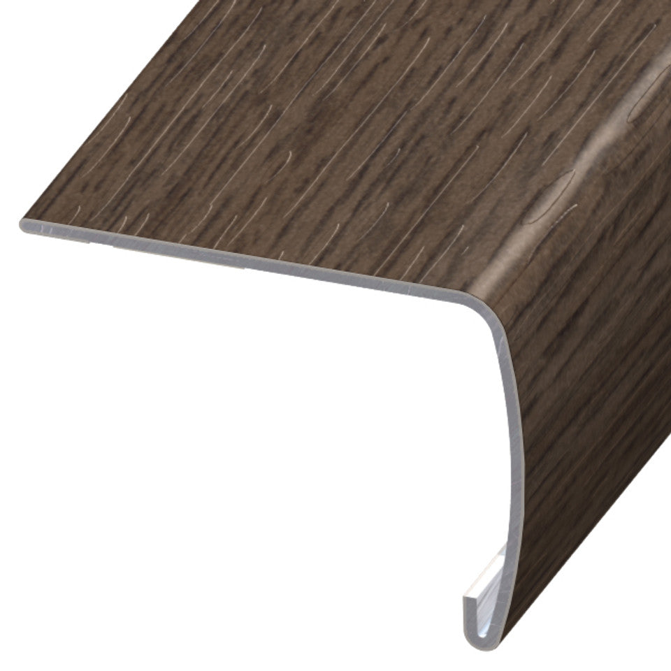 Discontinued Co Vinyl Occoneechee Oak Versa Edge Extra Tall Stair Nose Aluminum Oxide 1
