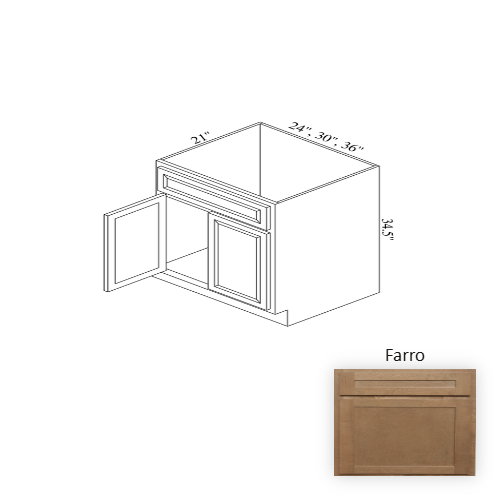 VSB36 Wood Farro Vanity Drawer Base Farro 1